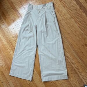 Women’s Cream Wide-Leg Pants